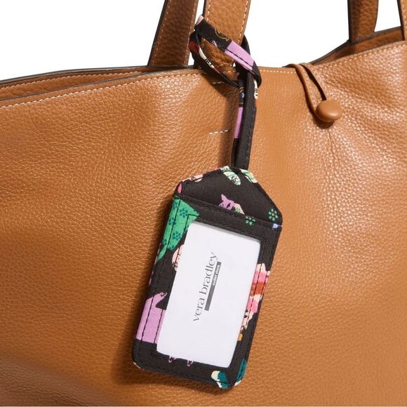 New! Vera Bradley Herding Cats Essential Luggage Tag in Cotton - Picture 2 of 2